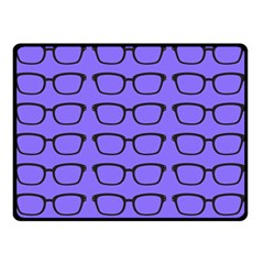 Nerdy Glasses Purple Double Sided Fleece Blanket (small)  by snowwhitegirl