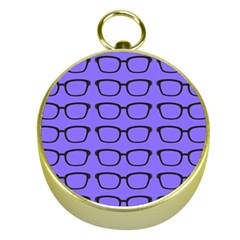 Nerdy Glasses Purple Gold Compasses by snowwhitegirl