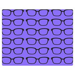 Nerdy Glasses Purple Double Sided Flano Blanket (medium)  by snowwhitegirl