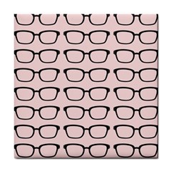 Nerdy Glasses Pink Tile Coasters by snowwhitegirl