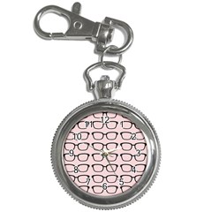 Nerdy Glasses Pink Key Chain Watches by snowwhitegirl