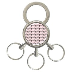 Nerdy Glasses Pink 3-ring Key Chains by snowwhitegirl