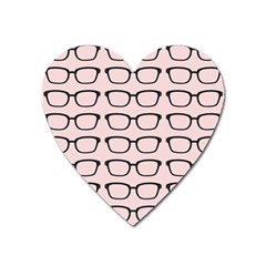 Nerdy Glasses Pink Heart Magnet by snowwhitegirl