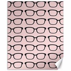 Nerdy Glasses Pink Canvas 16  X 20  by snowwhitegirl