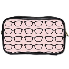 Nerdy Glasses Pink Toiletries Bag (two Sides) by snowwhitegirl