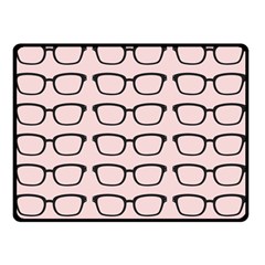 Nerdy Glasses Pink Double Sided Fleece Blanket (small)  by snowwhitegirl