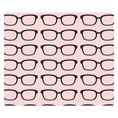 Nerdy Glasses Pink Double Sided Flano Blanket (small)  by snowwhitegirl