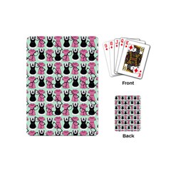 Waitress Uniform Dresses Nerdy Glasses Pattern Green Playing Cards (mini) by snowwhitegirl