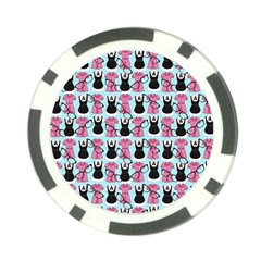 Waitress Uniform Dresses Nerdy Glasses Pattern Blue Poker Chip Card Guard (10 Pack) by snowwhitegirl