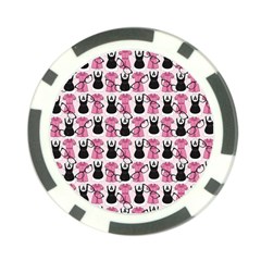 Waitress Uniform Dresses Nerdy Glasses Pattern Pink Poker Chip Card Guard (10 Pack) by snowwhitegirl