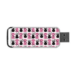 Waitress Uniform Dresses Nerdy Glasses Pattern Pink Portable Usb Flash (one Side) by snowwhitegirl