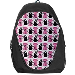 Waitress Uniform Dresses Nerdy Glasses Pattern Pink Backpack Bag by snowwhitegirl