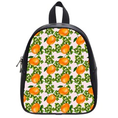 Citrus Tropical Orange Pink School Bag (small) by snowwhitegirl