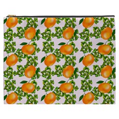 Citrus Tropical Orange Pink Cosmetic Bag (xxxl) by snowwhitegirl