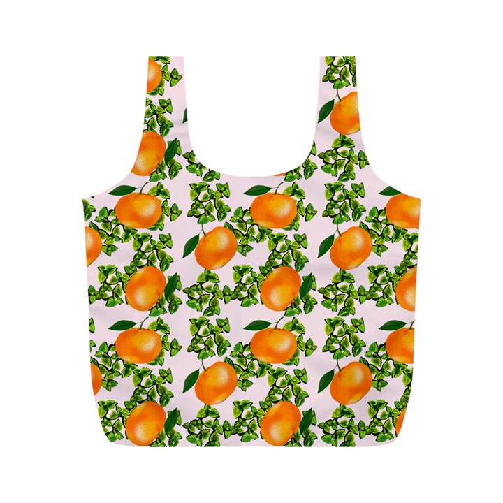 Citrus Tropical Orange Pink Full Print Recycle Bag (M)