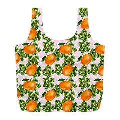 Citrus Tropical Orange Pink Full Print Recycle Bag (l) by snowwhitegirl