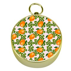 Citrus Tropical Orange Pink Gold Compasses by snowwhitegirl