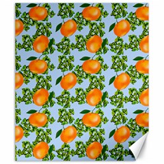 Citrus Tropical Orange Blue Canvas 20  X 24  by snowwhitegirl