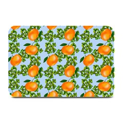 Citrus Tropical Orange Blue Plate Mats by snowwhitegirl