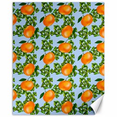 Citrus Tropical Orange Blue Canvas 11  X 14  by snowwhitegirl