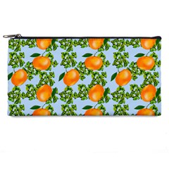 Citrus Tropical Orange Blue Pencil Cases by snowwhitegirl