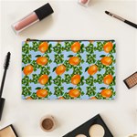 Citrus Tropical Orange Blue Cosmetic Bag (Medium) Front