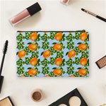 Citrus Tropical Orange Blue Cosmetic Bag (Medium) Back