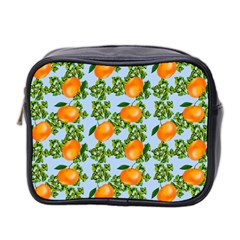 Citrus Tropical Orange Blue Mini Toiletries Bag (two Sides) by snowwhitegirl