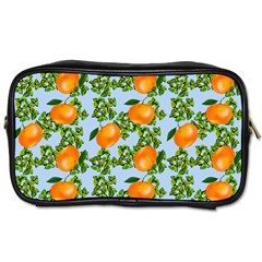 Citrus Tropical Orange Blue Toiletries Bag (two Sides) by snowwhitegirl