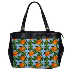 Citrus Tropical Orange Blue Oversize Office Handbag by snowwhitegirl