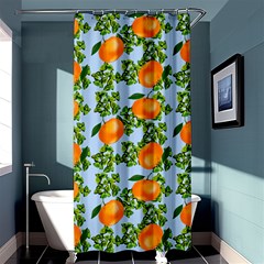 Citrus Tropical Orange Blue Shower Curtain 36  X 72  (stall)  by snowwhitegirl