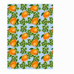 Citrus Tropical Orange Blue Large Garden Flag (two Sides) by snowwhitegirl