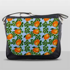 Citrus Tropical Orange Blue Messenger Bag by snowwhitegirl