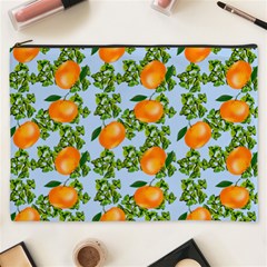 Citrus Tropical Orange Blue Cosmetic Bag (xxxl) by snowwhitegirl