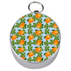 Citrus Tropical Orange Blue Silver Compasses by snowwhitegirl