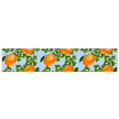 Citrus Tropical Orange Blue Small Flano Scarf by snowwhitegirl