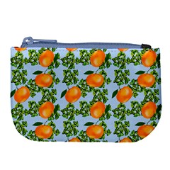 Citrus Tropical Orange Blue Large Coin Purse by snowwhitegirl