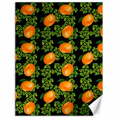 Citrus Tropical Orange Black Canvas 12  X 16  by snowwhitegirl