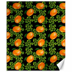 Citrus Tropical Orange Black Canvas 20  X 24  by snowwhitegirl