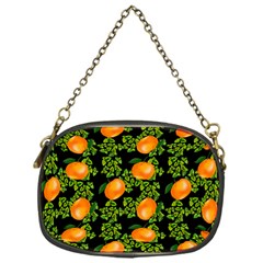 Citrus Tropical Orange Black Chain Purse (one Side) by snowwhitegirl