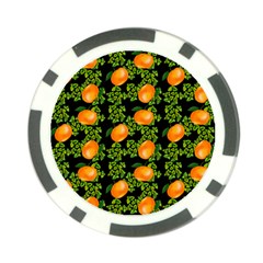 Citrus Tropical Orange Black Poker Chip Card Guard (10 Pack) by snowwhitegirl