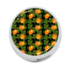 Citrus Tropical Orange Black 4-port Usb Hub (one Side) by snowwhitegirl