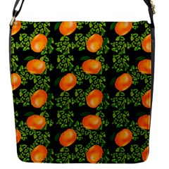 Citrus Tropical Orange Black Flap Closure Messenger Bag (s) by snowwhitegirl