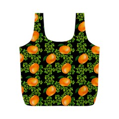 Citrus Tropical Orange Black Full Print Recycle Bag (m) by snowwhitegirl