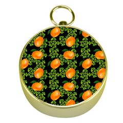 Citrus Tropical Orange Black Gold Compasses by snowwhitegirl