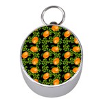 Citrus Tropical Orange Black Mini Silver Compasses Front