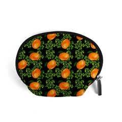 Citrus Tropical Orange Black Accessory Pouch (small) by snowwhitegirl