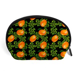 Citrus Tropical Orange Black Accessory Pouch (large) by snowwhitegirl