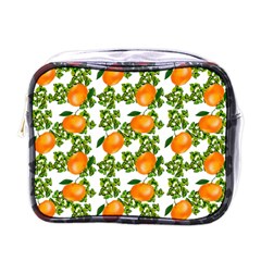 Citrus Tropical Orange White Mini Toiletries Bag (one Side)