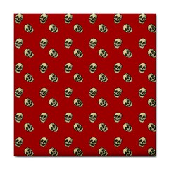 Skull Red Pattern Tile Coasters by snowwhitegirl